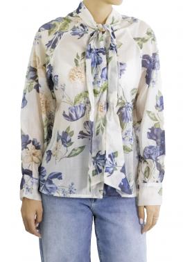 Camicia fantasia con fiocco